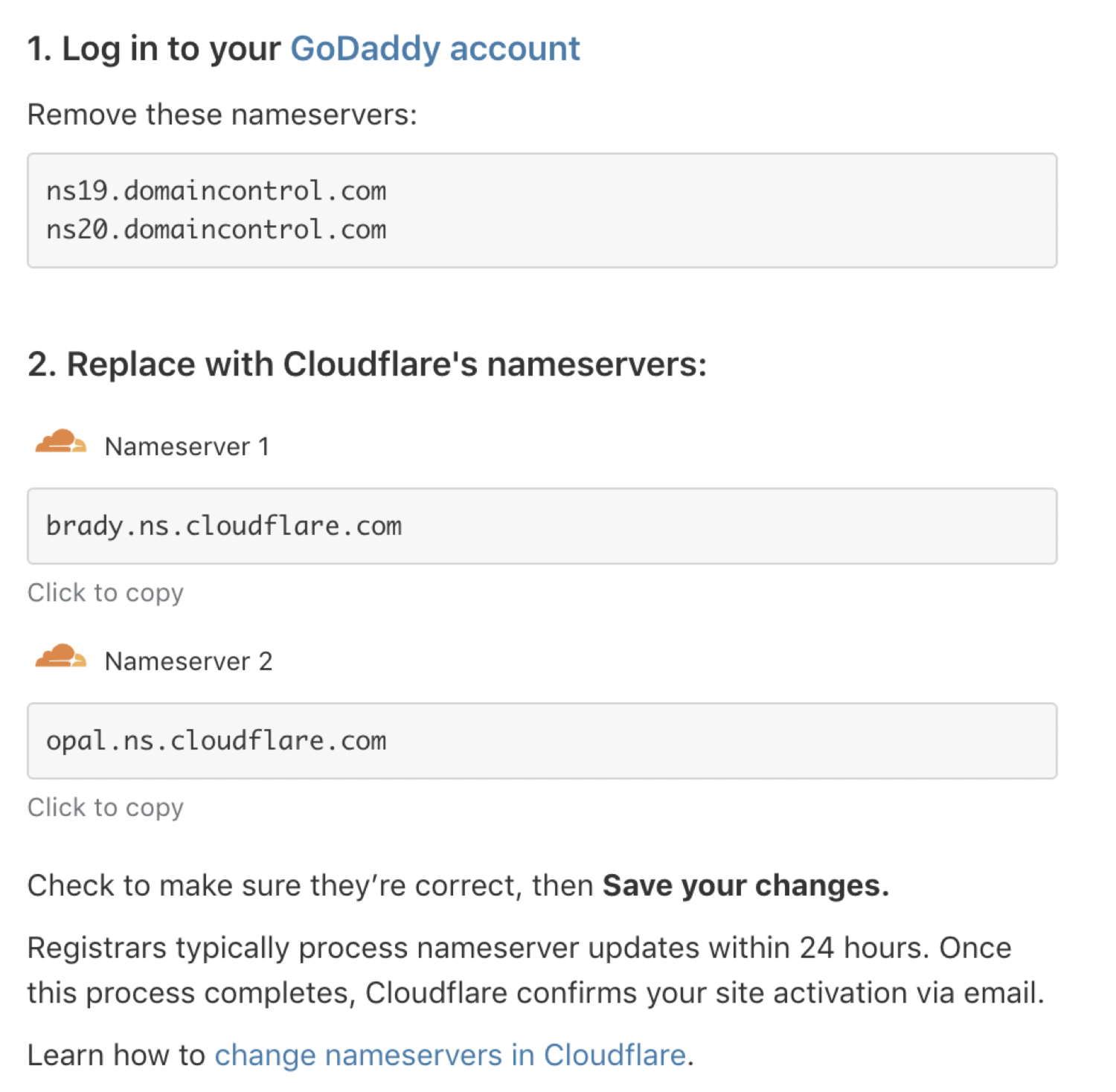 Cloudflare setting